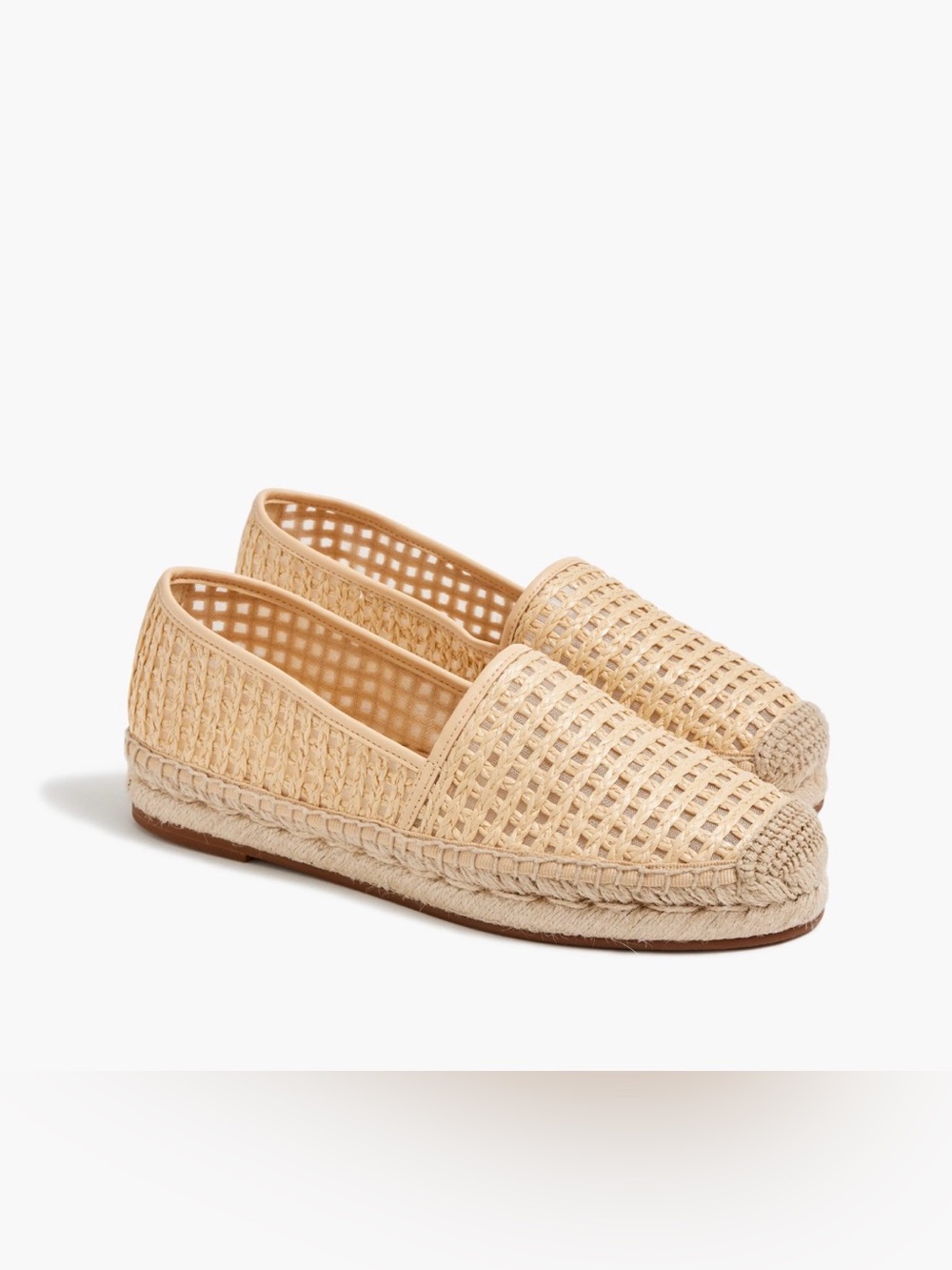 J. Crew - Woven Espadrille Slip-On Flats in Natural